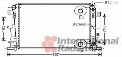 VAN WEZEL 30002403 -  Радиатор, охлаждение двигателя